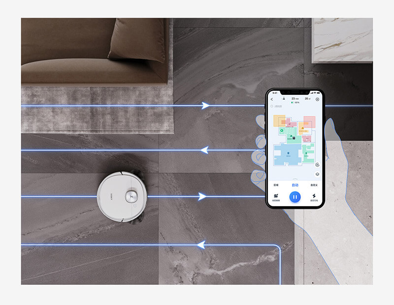 Điều khiển robot hút bụi Ecovacs qua app có gì đặc biệt?