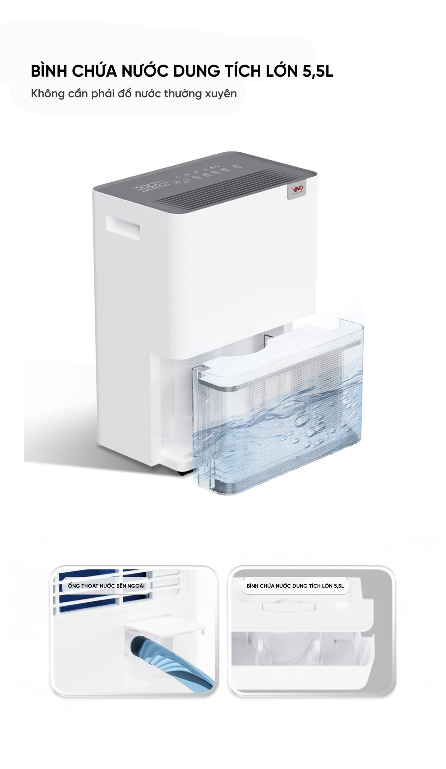 Máy hút ẩm thông minh Xiaomi VINO 40L | Giá tốt