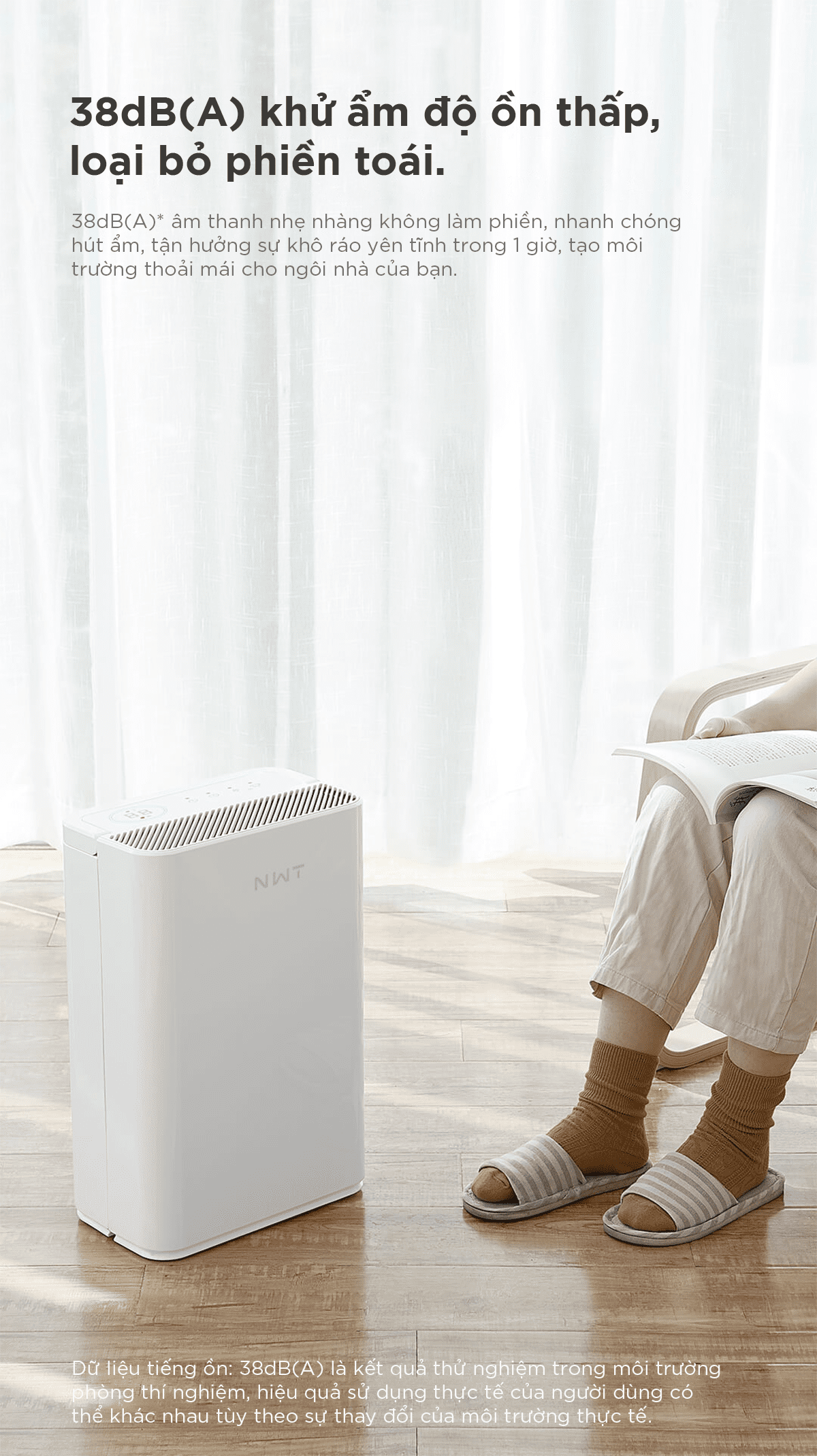 Máy Hút Ẩm Thông Minh Xiaomi NWT 12L Kèm Lưới Lọc Kháng Khuẩn