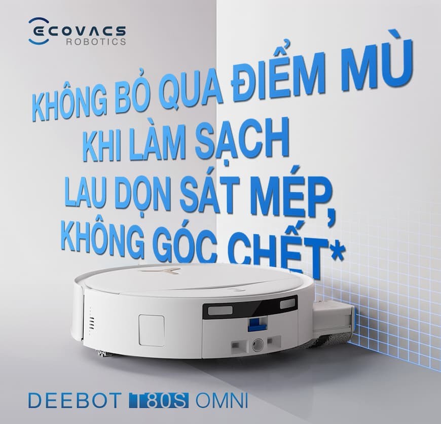 Ưu điểm nổi bật của robot hút bụi lau nhà Ecovacs Deebot T80S Omni