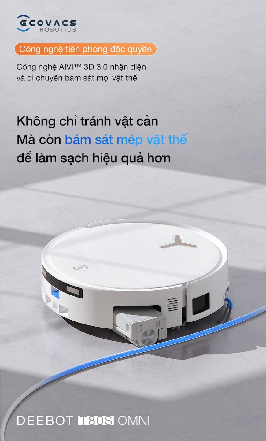 Ưu điểm nổi bật của robot hút bụi lau nhà Ecovacs Deebot T80S Omni