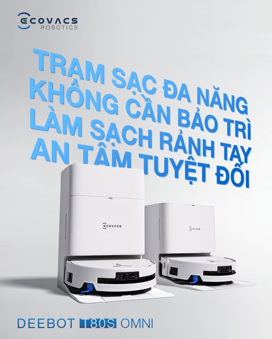 Ưu điểm nổi bật của robot hút bụi lau nhà Ecovacs Deebot T80S Omni