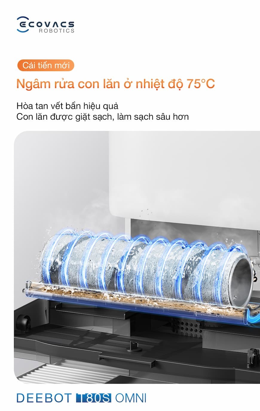 Ưu điểm nổi bật của robot hút bụi lau nhà Ecovacs Deebot T80S Omni
