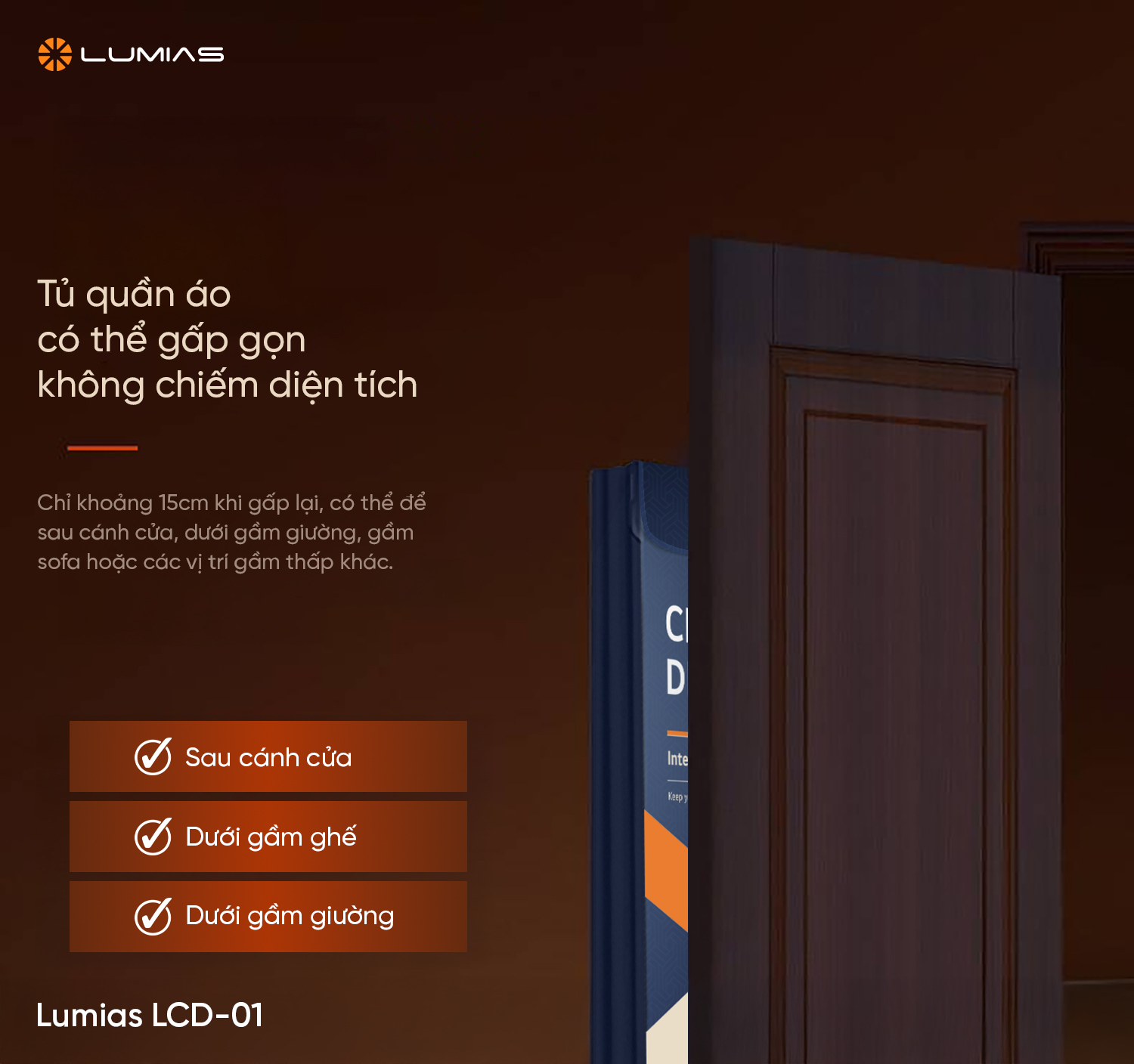 Lumias LCD-01 không chiếm diện tích