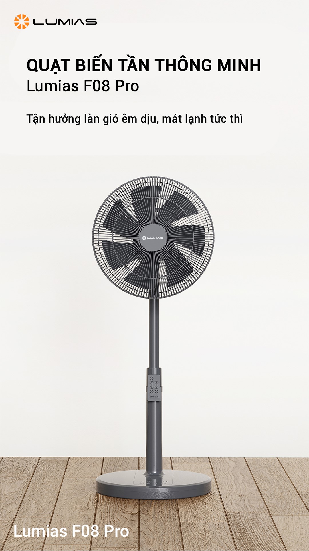 Quạt cây Lumias F08 Pro hiện đại, sang trọng