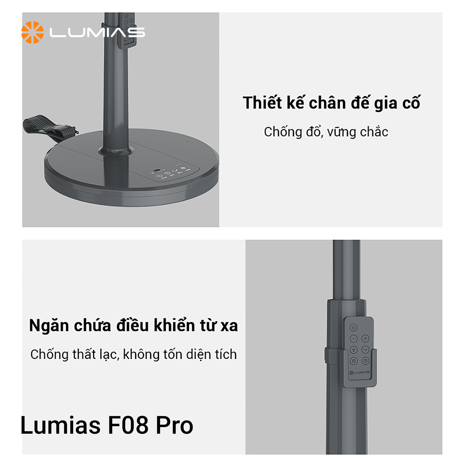 Lumias F08 Pro hẹn giờ thông minh tới 7h đảm bảo an toàn khi sử dụng 