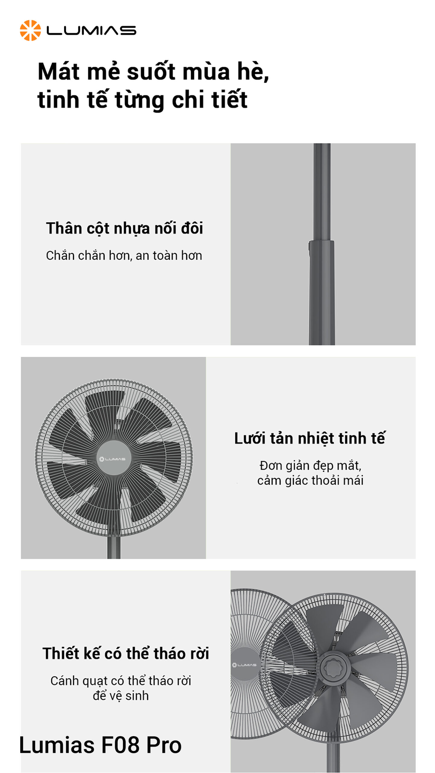 Lumias F08 Pro có các chi tiết được thiết kế tỉ mỉ hiện đại và sang trọng