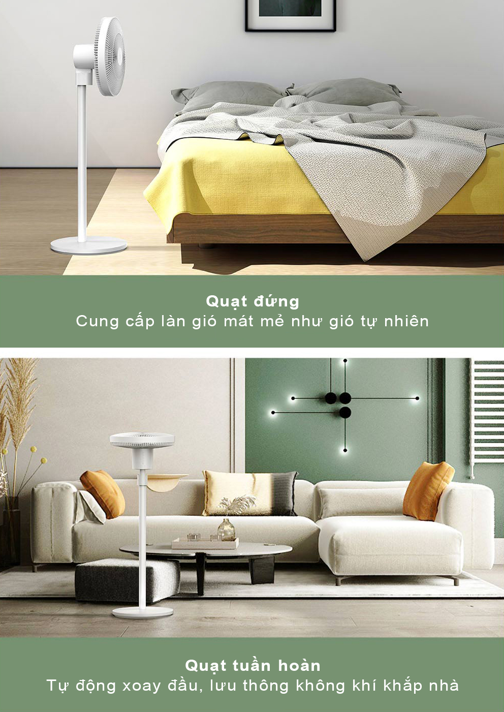 Quạt đối lưu không khí Xiaomi Mijia BPLDS05DM hỗ trợ hoạt động cả 2 chế độ không dây và có dây