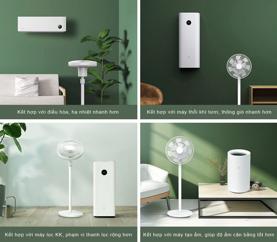 Quạt tuần hoàn không khí Xiaomi BPLDS05DM có thể tự động điều chỉnh tốc độ gió theo nhiệt độ phòng