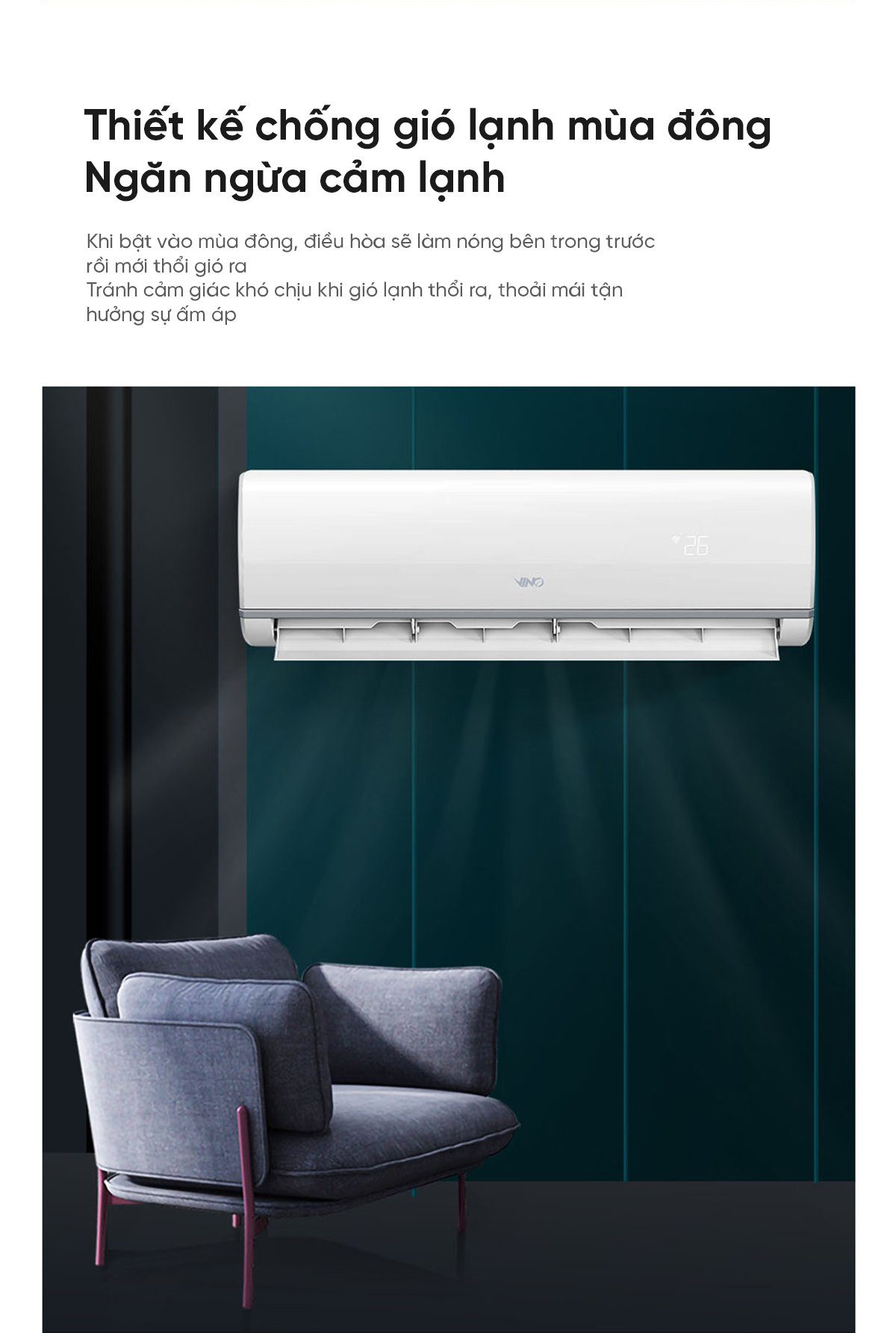 Điều hòa 2 chiều thông minh Xiaomi Vino 2HP Inverter KFR-50GW/V31AA1-N2