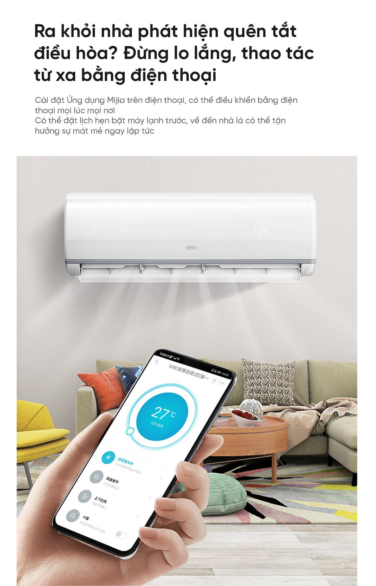 Điều hòa 2 chiều thông minh Xiaomi Vino 2HP Inverter KFR-50GW/V31AA1-N2