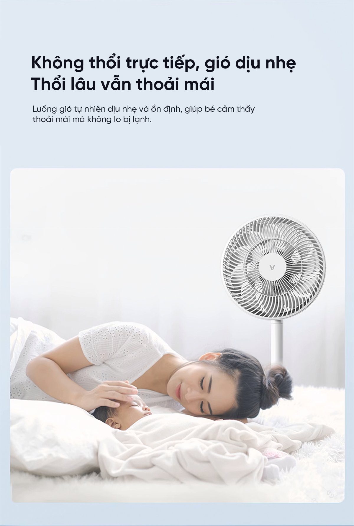 Quạt cây Xiaomi Viomi Động Cơ Không Chổi Than 18 Cánh