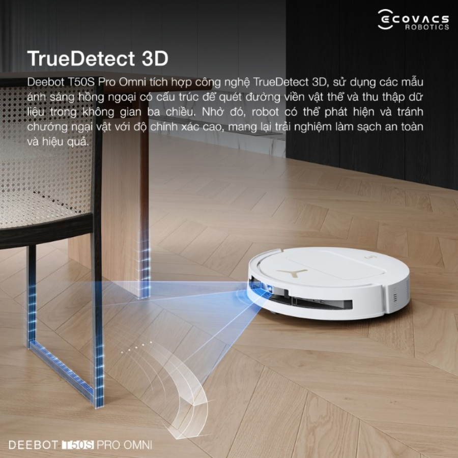 robot hut bui lau nha ecovacs deebot t50s pro omni truedetech