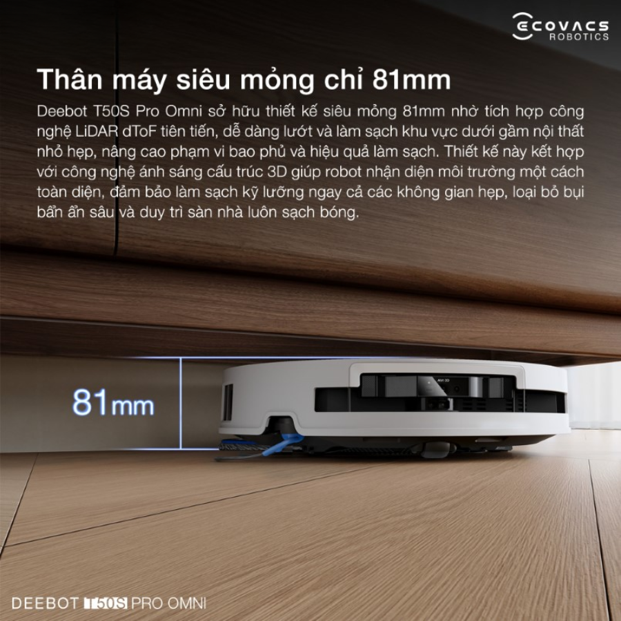 robot hut bui lau nha ecovacs deebot t50s pro omni