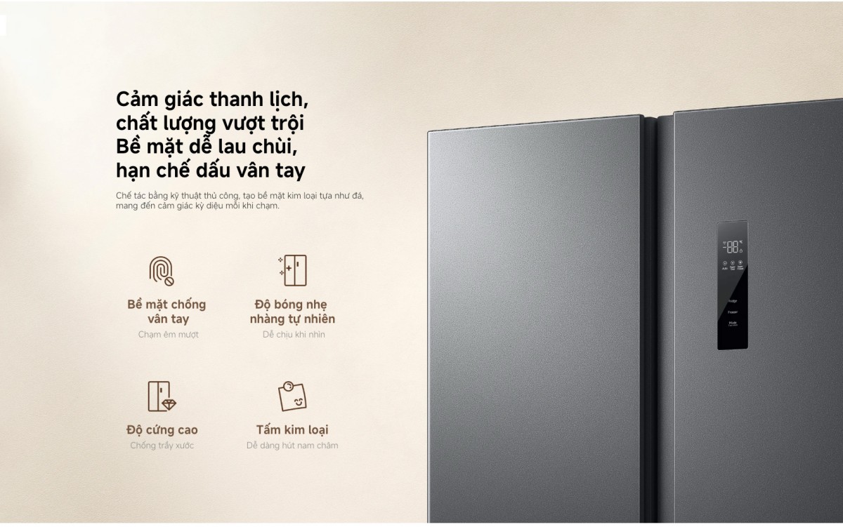 Tủ lạnh Xiaomi Mijia Refrigerator Side-by-Side 635L | Xám đá