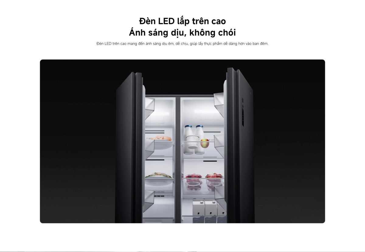 Tủ lạnh Xiaomi Mijia Refrigerator Side-by-Side 635L | Xám đá