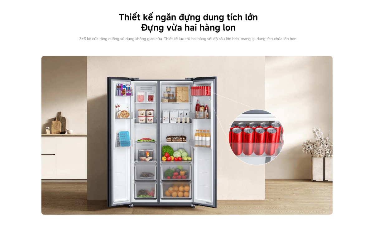 Tủ lạnh Xiaomi Mijia Refrigerator Side-by-Side 635L | Xám đá